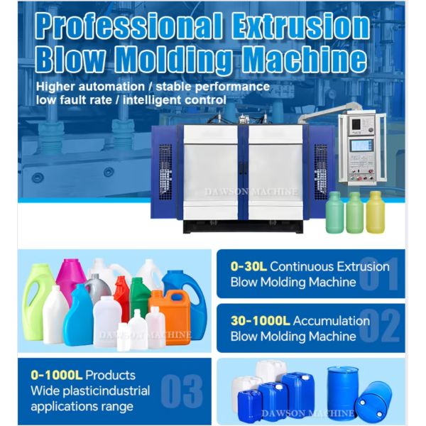 Automatic Pesticide Bottle Extrusion Blow Molding Machine Plastic hdpe