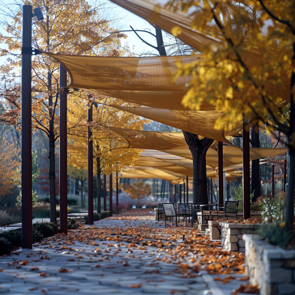 Tension Membrane Structure For Park Recreation Facilities Versatile Shade