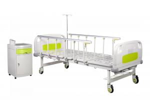 China Detachable ABS Adjustable 2160MM Hospital Bed 2 Cranks Manual Medical Bed on sale