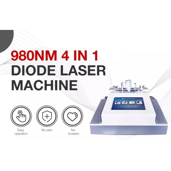 Spider Vein Removal Skin Rejuvenation Machine 980nm Diode Laser 1 - 10HZ Frequency