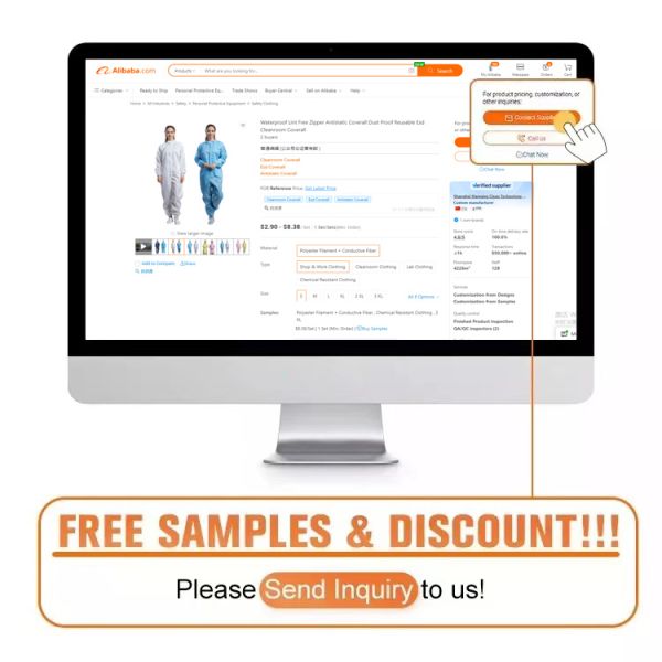 ESD Cleanroom Chair Adjustable Swivel PU Leather