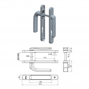 China Newest Design Aluminium Alloy Folding Door Handle wholesale