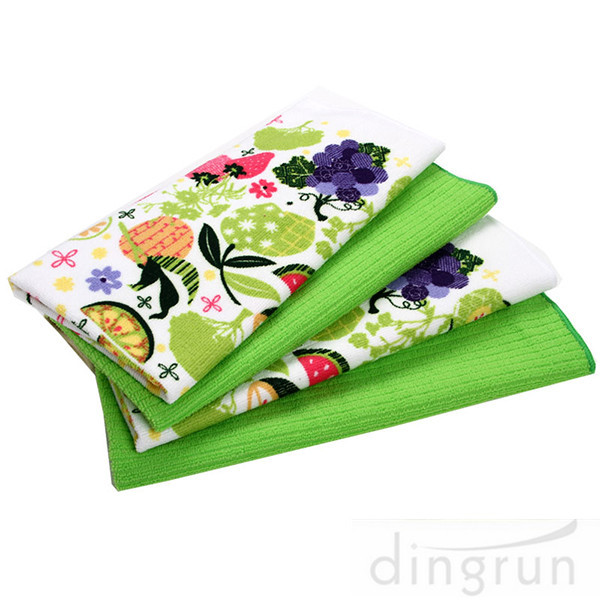 Simple Designs Custom Microfiber Cloth , Embroidered Microfiber Towel 30*60