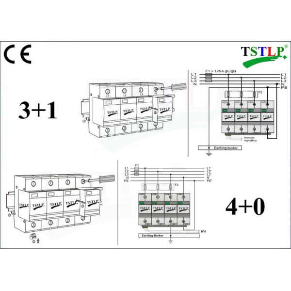 CE Approved 100kA Type 1 Surge Protection Device For Electrical Panel Protection