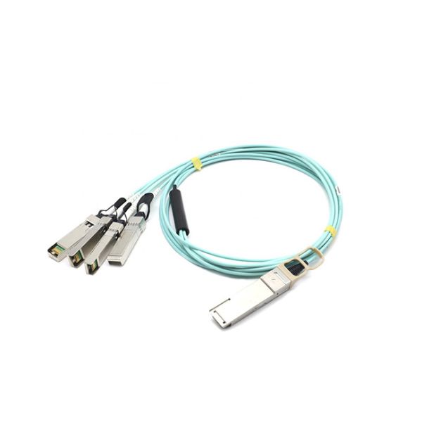 3m QSFP28 To 4x SFP28 100G Breakout Cable OM3 Active Optical