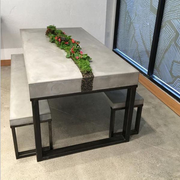 Direct Factory Modern Concrete Table Furniture Set for Patio Concrete Table Decoration