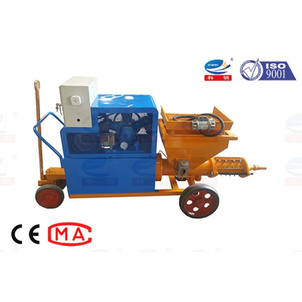 Energy Saving Cement Plastering Machine With Screw Pump And Air Compressor