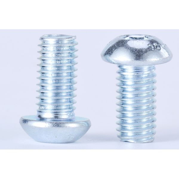 ISO7380 Steel Button Head Hex Drive Screws , Zinc Plated M5 Hex Screw