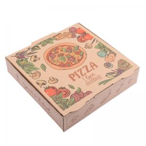 China Folded Kraft Corrugated Carboard Pizza Boxes Wholesale E Flute Pizza Box Factory wholesale