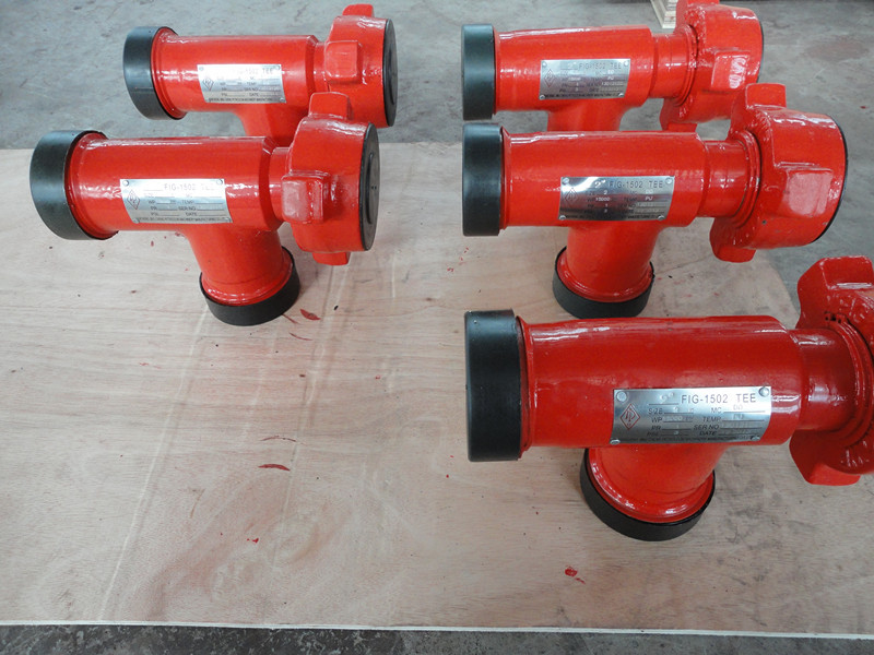 2" Pumping Tee Wellhead Parts MxMxF 2" Fig1502 Integral Flow Tees Anti Rust