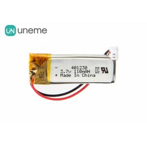 China 3.7V Low Self - Discharge Rechargeable Lithium Polymer Battery 401230 110mAh on sale