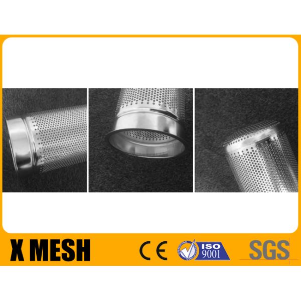 Customize 200mm Perforated Stainless Steel Cylinder With Round Hole