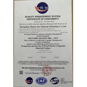 Huangshan Meisen New Material Technology Co., Ltd. Certifications