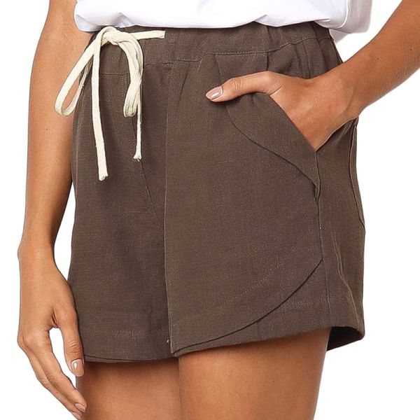 Oem Factory Manufacturer Custom Logo shorts spring new style high waist lace-up elastic sports pants