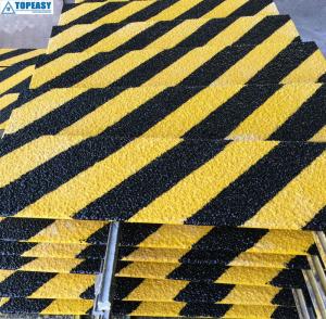 China FRP anti-slip step covers stair nosing anti-slip stair nosing  added safety kicker Anti slip GRP Stair Nosing-TOPEASY wholesale