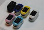 Yellow Child Finger Tip Pulse Oximeter Readings with SpO2 Display