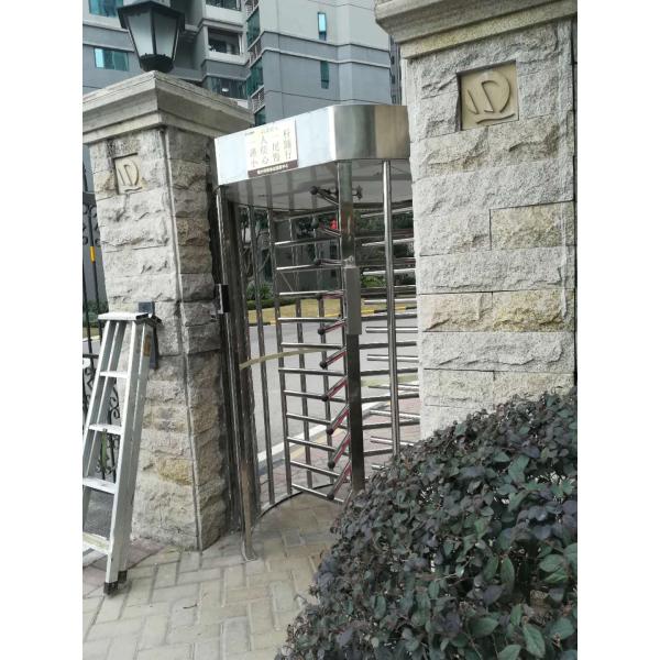 Building Full height Pedestrian Turnstile Gate / Construction Site Security Turnstiles