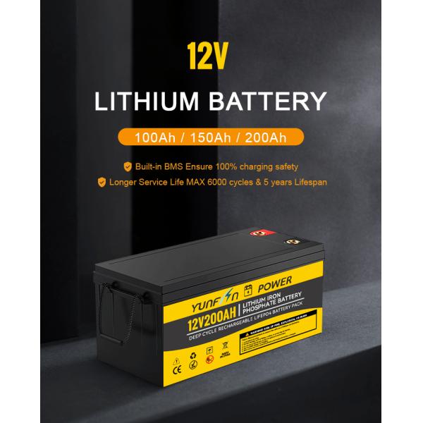 Lithium Ion Battery Of High-Performance Powering About 12V 200ah With Protection Class IP 55