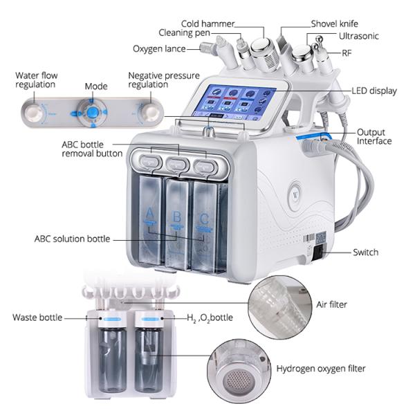 H2o2 Portable Laser Tattoo Removal Machine RF Dermabrasion Machine