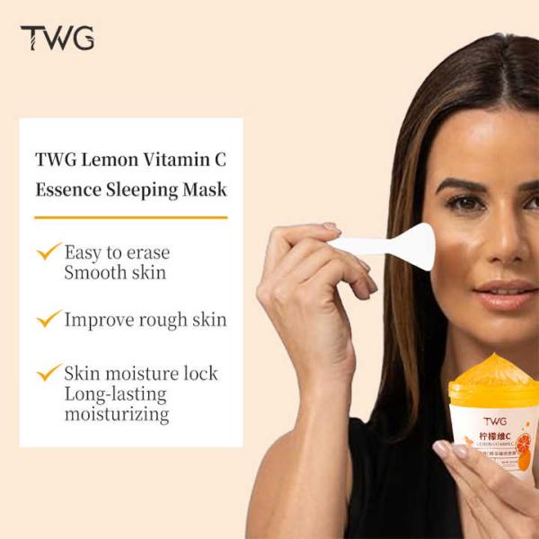 TWG Private Label Lemon Vitamin C Jelly Mask Sleeping Facial Mask With Spoon Hydrating Moisturizing Night Face Mask