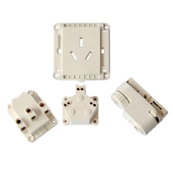 Wall Plug Switch Box Shell Plastic Injection Components ISO9001