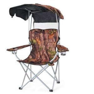 China Oversized Camping Chair with Shade Canopy, Folding Lawn Chairs Cup Holders, Camping Lounge Chair for Hiking Travel wholesale