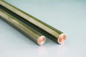 China Titanium Copper Clad Round Bar Ti- Cu Clad ,Explosive Welding Titanium Cooper Bimetal Clad Bar wholesale