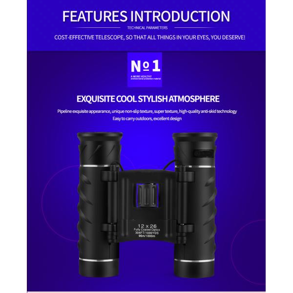 12X26 Day Night Vision Binoculars Opera Glasses Compact Folding Travel Mini Size