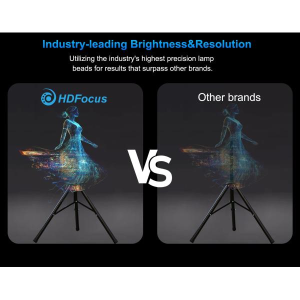 Step Into the Future With 3D Holographic LED Fan 3D Hologram 100cm Hologram Projector Advertising Display Fan Equipment