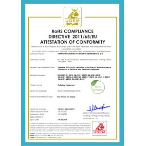 Shanghai Chuanglv Catering Equipment Co., Ltd Certifications