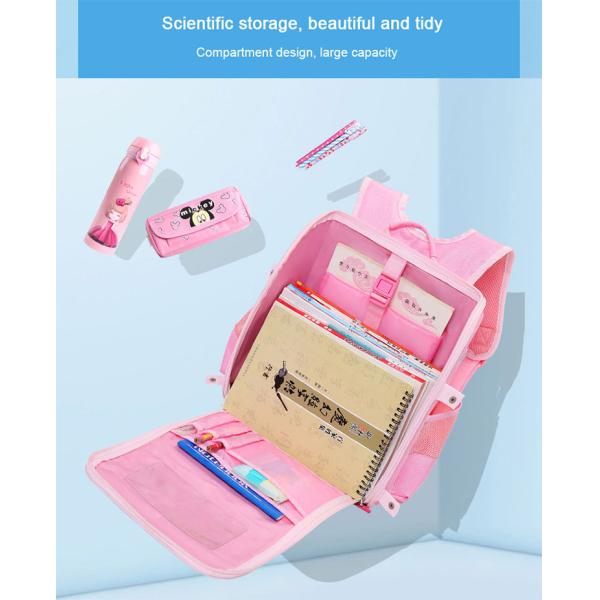 Pink EVA Tool Case With Zipper / Large Capacity Children School Bag