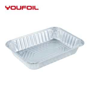 China Food Storage Disposable Aluminum Foil Pan Microwave Oven Safe on sale