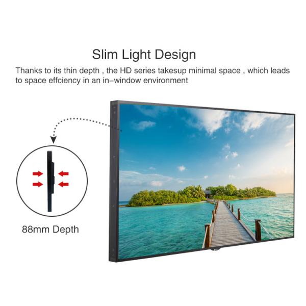 Ceiling Mounted 43 Inch 2500cd/m2 TFT LCD Advertising Display