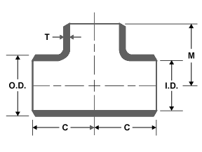 ASTM A234 WPB Butt Weld Fittings steel pipe tee 1" SCH40 BW B16.9