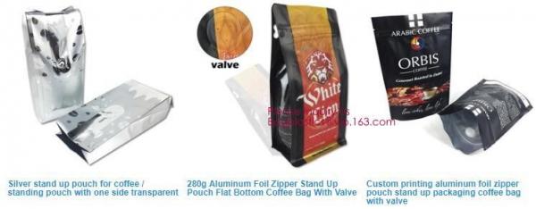 Biodegradable Foil Square Bottom Gusseted Bag, Flat Bottom Gusset Coffee Bag with Degassing Valve,gusset packaging bag f