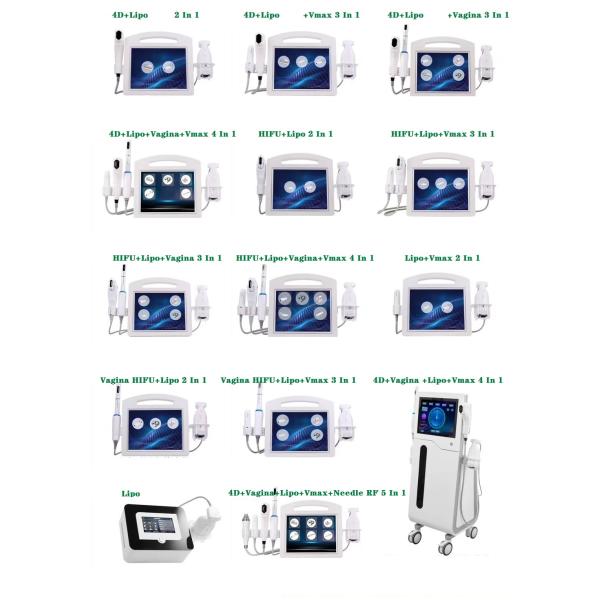 Vertical korea 4D Ultra Hifu Face Lifting Machine 4D HIFU 4 iN 1 portable hifu machine