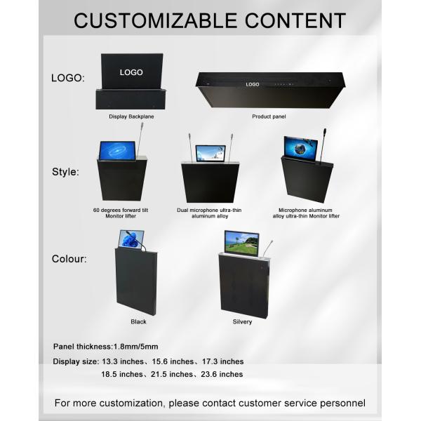 BNT 17.3" Retractable Touch Screen Hidden in Meeting Table Flip up Lcd Monitor Lift/conference Table Pop up Lcd Monitor Lift