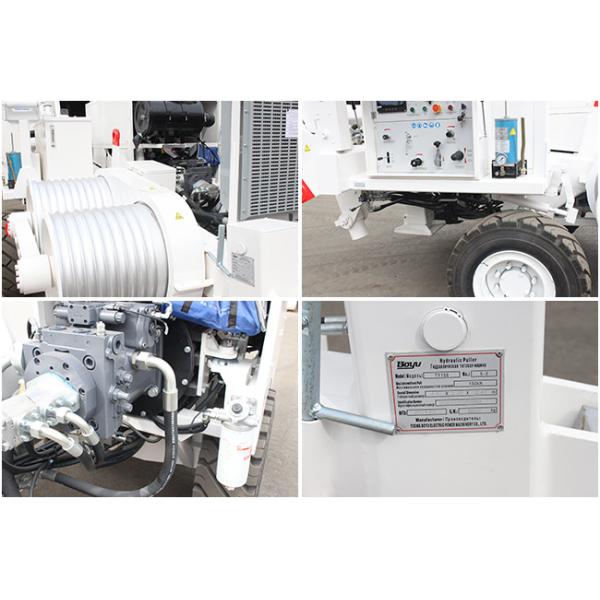 150kN Hydraulic Cable Puller Cummins Engine With Sloping Cam Plate Bi Directional Plunger Pump