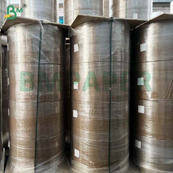 65gsm White Thermal Paper Jumbo Rolls BPA Free Blue Image Receipt Paper 405mm