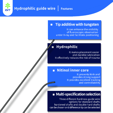 China Medical Hydrophilic Guidewire Angled Radiopaque Tips Lubricious Coating Customization wholesale
