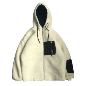 China Two Tone Sherpa Lined Pullover Hoodie / Men'S Hooded Sherpa Jacket With Pocket Zip wholesale