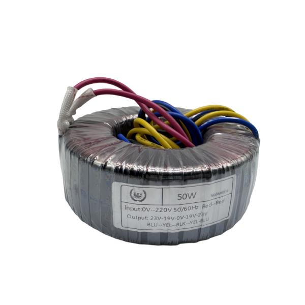 50W Copper Toroidal Power Transformer 0-220V Conversion for Industrial Use