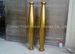Modern Gold Color Fiberglass Column , Custom Fiberglass Statues All Handmade
