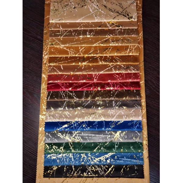 Shrink Resistant Embossed Foil Velvet Fabric Printed Knitted Fabric