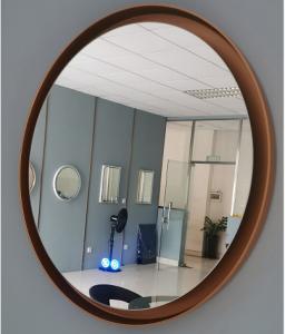 China Square And Circle Illuminated Bathroom Mirrors With ABS Plastic Frame wholesale
