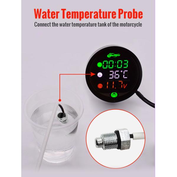 Wholesale Multifunction Display for Time Temperature LED digital voltmeter Motorcycle Meter