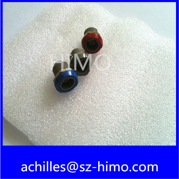 factory price reliable supplier blue color push pull self-locking solder type M14 Pag 2 pin Lemo Plastic Connector