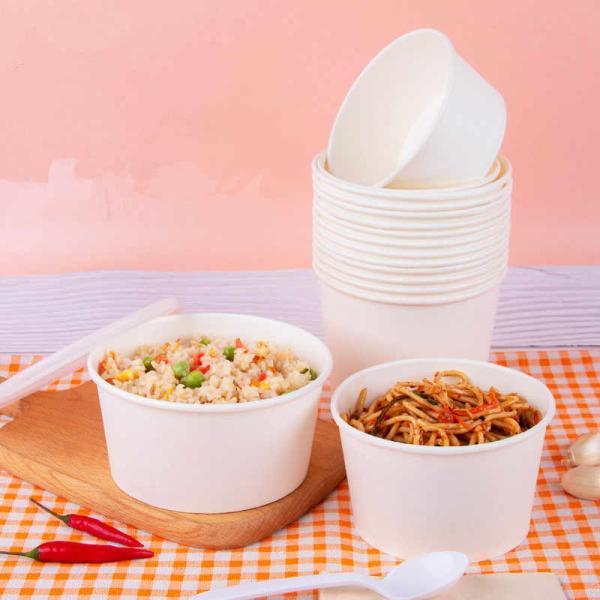 Disposable PLA Coated Degradable 44oz Disposable Paper Soup Bowls
