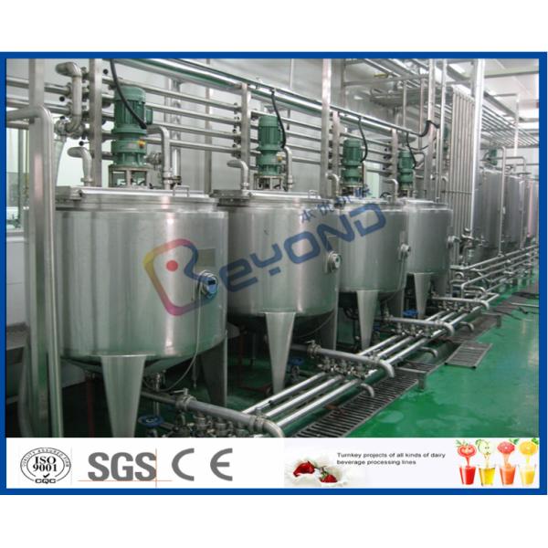 Full Auto CIP Cleaning Fruit Juice Manufacturing Plant With Fruit Juice Packaging Machine