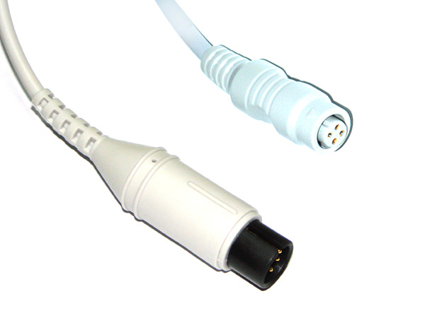 MEK Transducer Cable 10 Feet Light Gray 6 Pins Connector For Patient Monitor